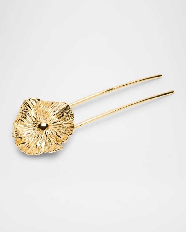 Maya Floral Brass French Pin